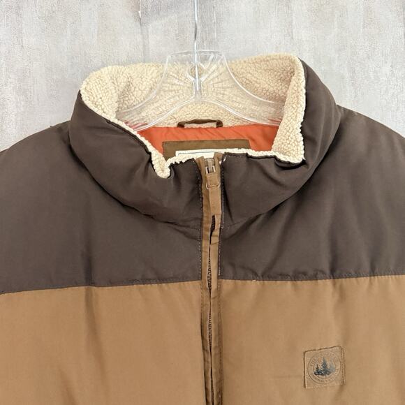 Filed & Stream Puffer Vest Men’s XL Zip Up Sherpa Collar Pockets Outdoor Brown - Picture 12 of 16